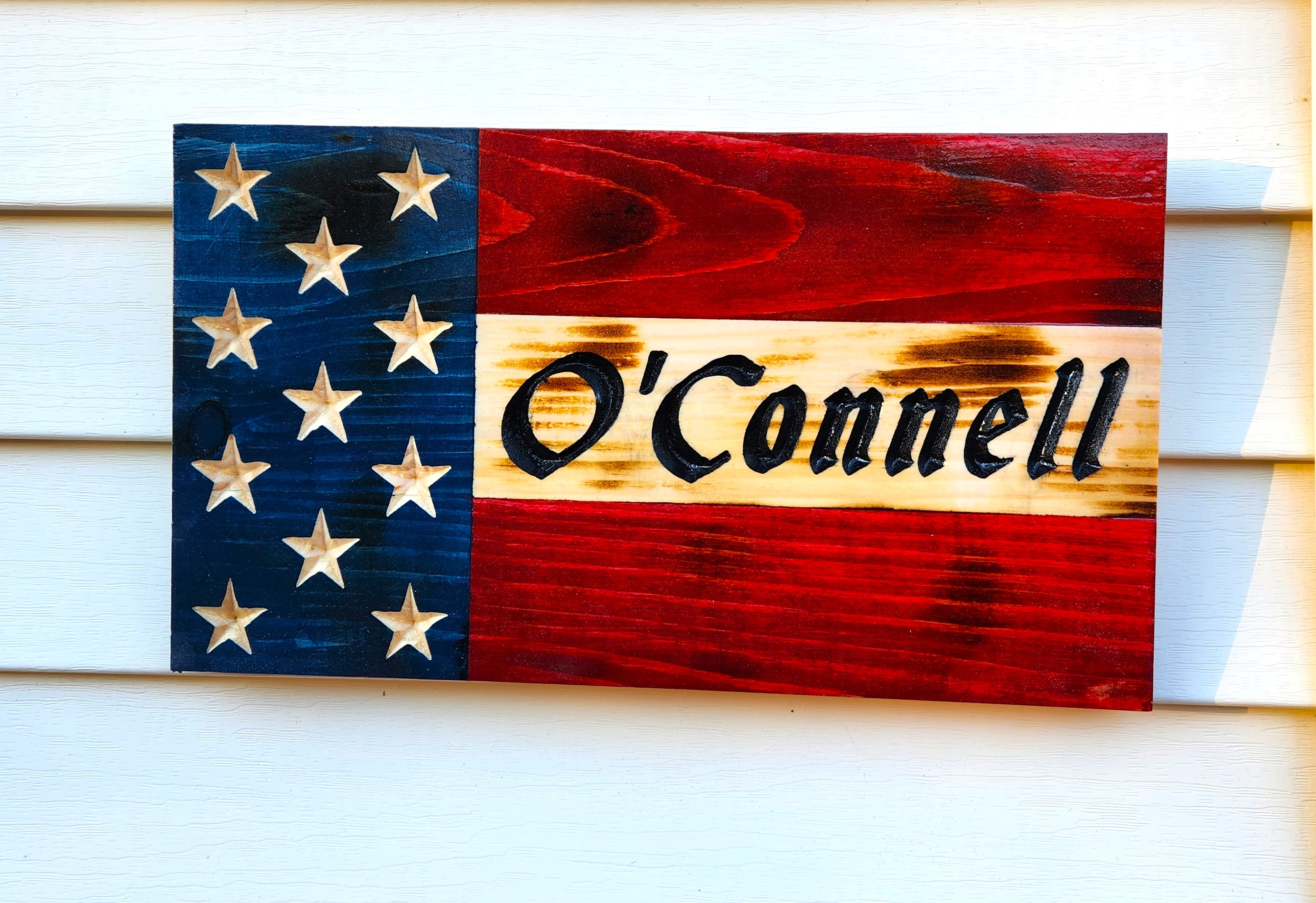 American Flag Front Door Sign