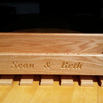Personalized Oak Wine Rack