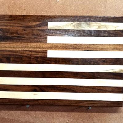 The Olde Firemans Woodworking Cutting Boards Bl Wall Maple Flag Cut