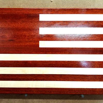 The Olde Firemans Woodworking Cutting Boards Bloodwd And Maple Flag Theme Cut Board